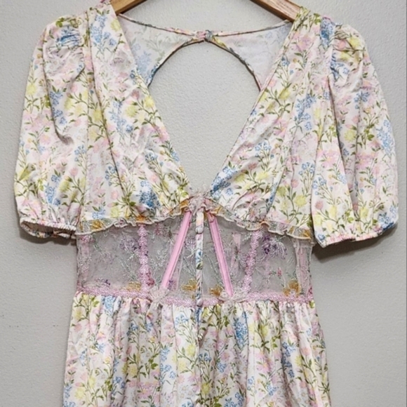 New!For‎ Love & Lemon Glitter Garden Cap Sleeve Dress - Picture 7 of 15